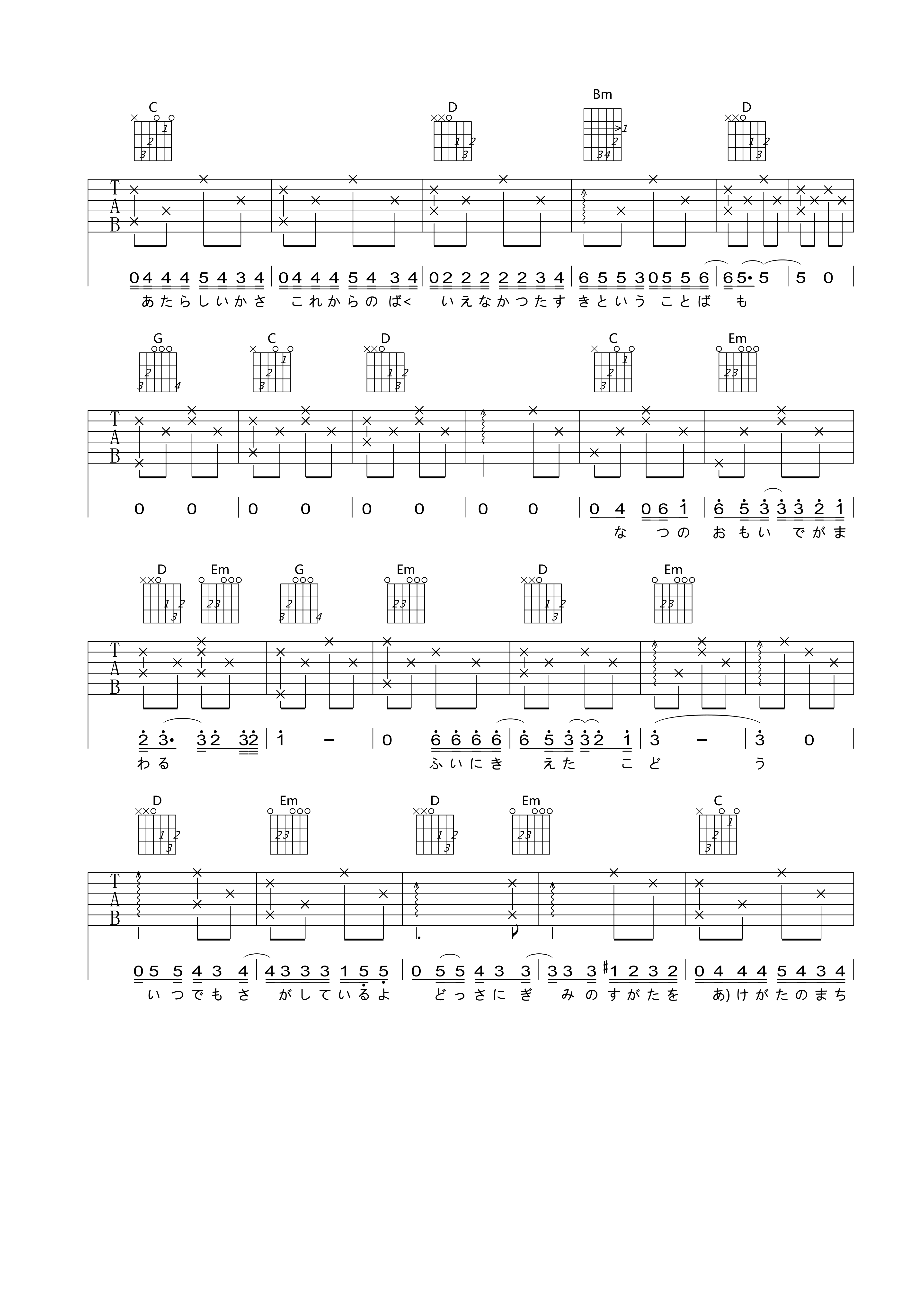 One-More-Time-One-More-Chance吉他谱5